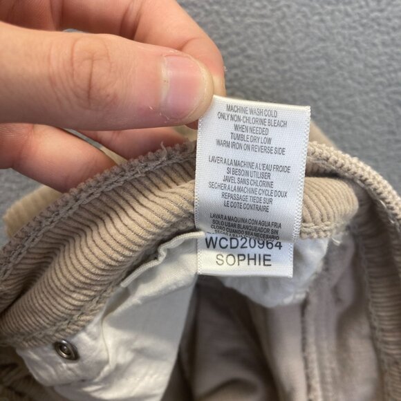 BCBGMAXAZRIA Women's Corduroy Pants Size 29,Beige,Stretch - Picture 10 of 14